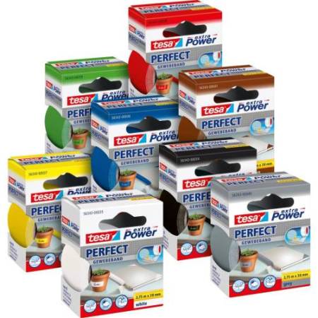 Nastro adesivo telato XP Perfect - 3,8 cm x 2,7 m - bianco - Tesa