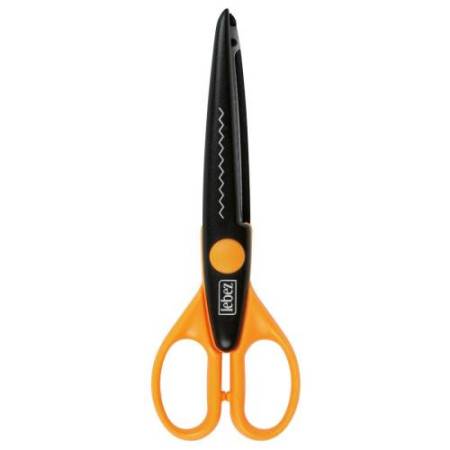 Forbice Snippy Zig Zag - 17 cm - lama acciaio - colori assortiti - Lebez