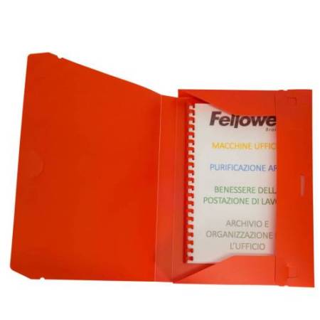 Cartella progetto con elastico - 24x35 cm - dorso 3 cm - rosso - Fellowes