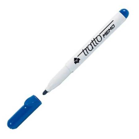 Pennarello a secco Tratto Memo per lavagne cancellabili - astuccio 4 colori - punta conica 2,5mm - Tratto
