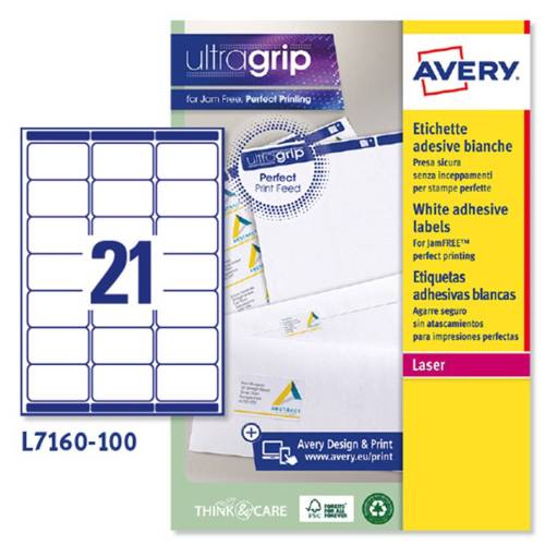 Etichette adesive L7160 - in carta -...