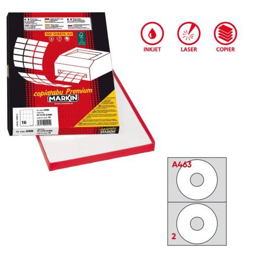 Etichette adesive A/463 - in carta -...