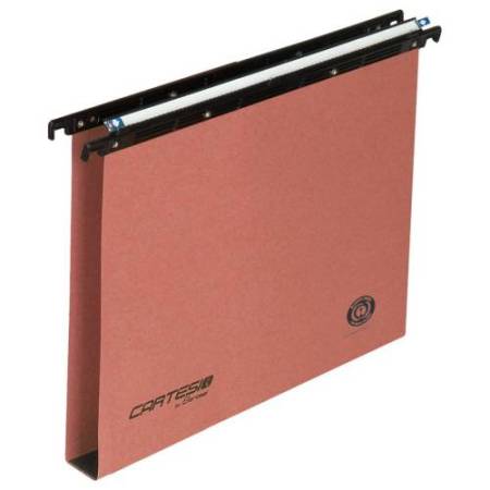 Cartella sospesa Cartesio - cassetto - interasse 33 cm - fondo U - 31,3 x 25 cm - arancio - Bertesi