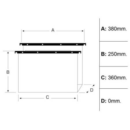Cartella sospesa Cartesio - cassetto - interasse 38 cm - fondo V - 36 x 25 cm - arancio - Bertesi