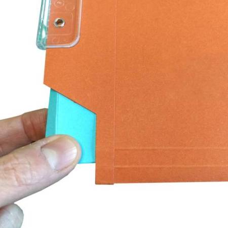 Cartella sospesa Cartesio - armadio - interasse 33 cm - fondo V - 33 x 28 cm - arancio - Bertesi