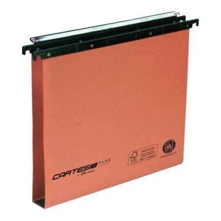 Cartella sospesa Cartesio Plus - cassetto - interasse 33 cm - fondo U - 31,3 x 25 cm - arancio - Bertesi