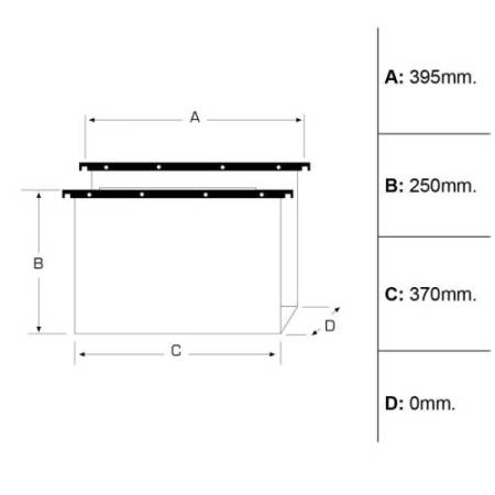 Cartella sospesa Cartesio Plus - cassetto - interasse 39 cm - fondo V - 37 x 25 cm -  arancio - Bertesi