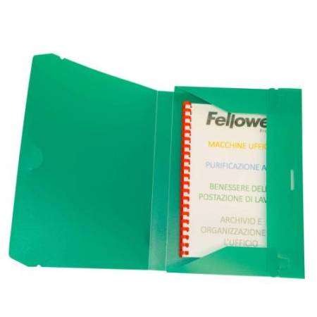 Cartella progetto con elastico - 24x35 cm - dorso 3 cm - verde - Fellowes