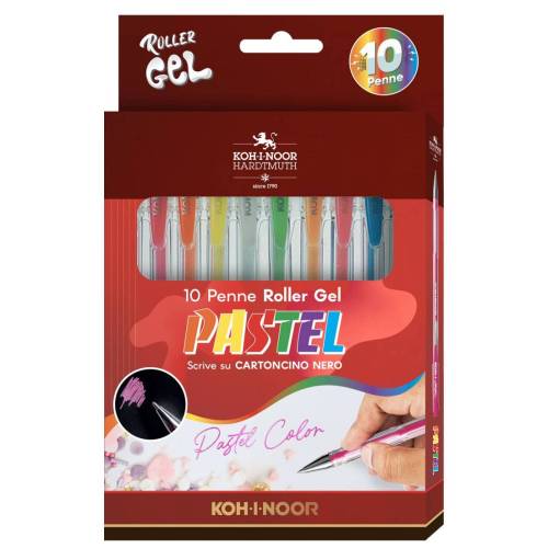 Roller gel colorati - colori pastel -...