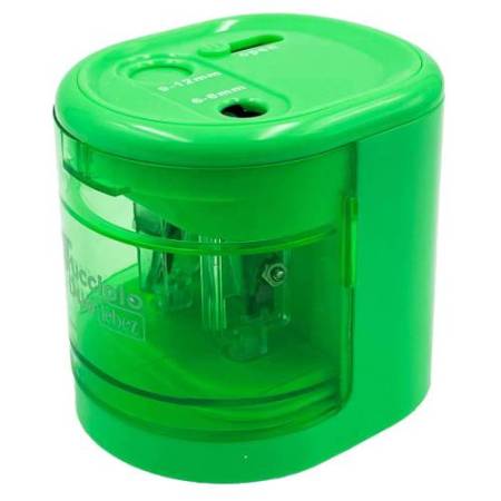 Temperamatite elettrico 4306  con contenitore - 2 fori  - colori assortiti - Lebez