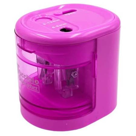 Temperamatite elettrico 4306  con contenitore - 2 fori  - colori assortiti - Lebez