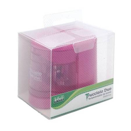 Temperamatite elettrico 4306  con contenitore - 2 fori  - colori assortiti - Lebez