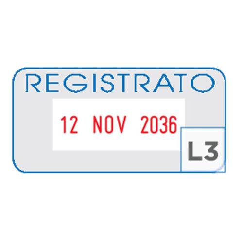 Timbro S260/L3 Datario + REGISTRATO -...
