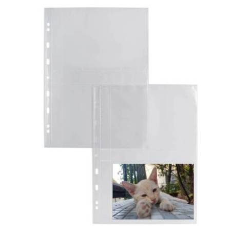 Buste forate Atla FT porta foto e cartoline - 4 spazi 13x18 cm - trasparente - Sei Rota - conf. 10 pezzi