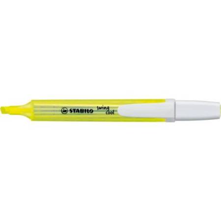 Evidenziatore Stabilo Swing Cool - punta scalpello -  tratto 1 4 mm - giallo 24 - Stabilo