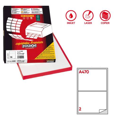Etichette adesive A/470 - in carta -...