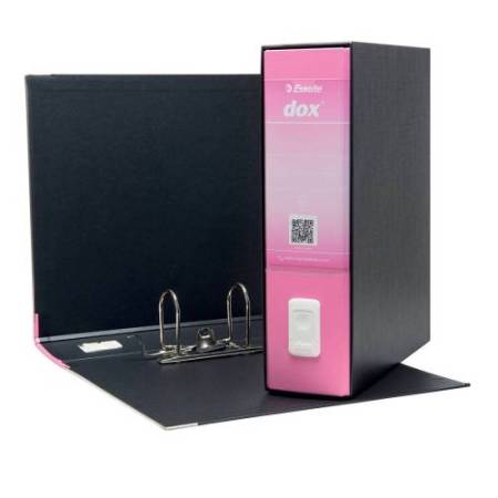 Registratore Dox 1 - dorso 8 cm - commerciale 23 x 29,7 cm - rosa - Esselte Dox