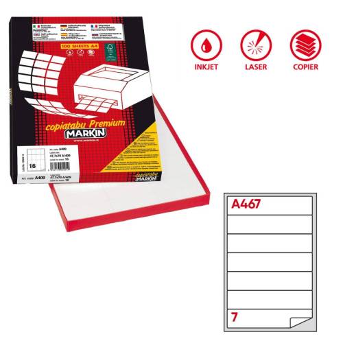 Etichette adesive A/467 - in carta -...