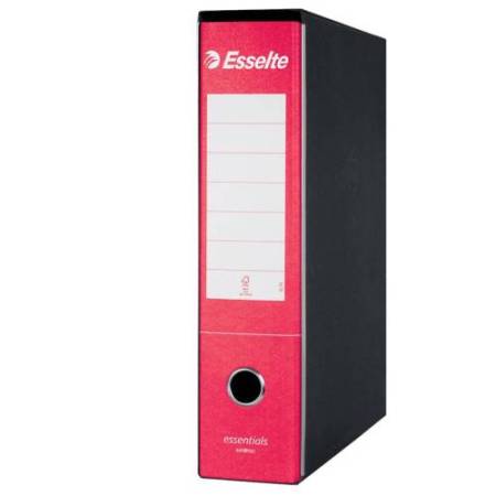 Registratore Essentials G75 - dorso 8 cm - protocollo 23x33 cm - rosso - Esselte