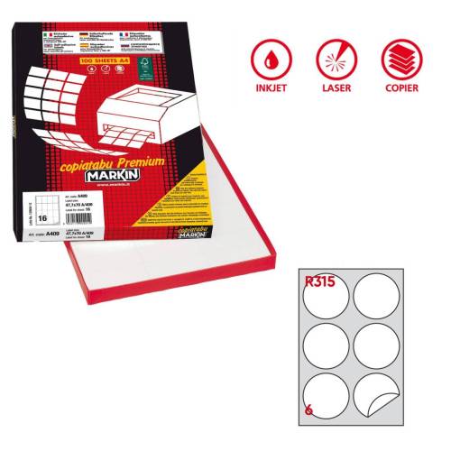 Etichette adesive tonde R/315 - in...