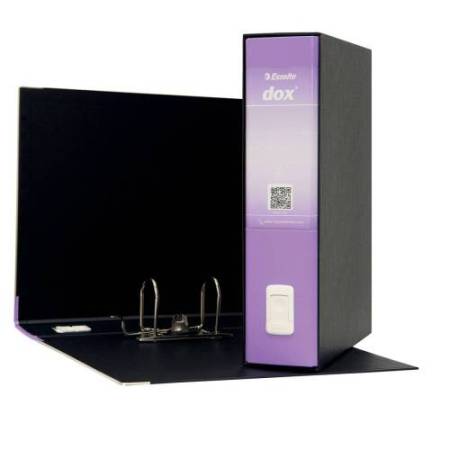 Registratore Dox 2 - dorso 8 cm - protocollo 23x34 cm - lilla - Esselte Dox