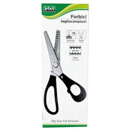 Forbici Zig Zag - 19 cm - lama in ghisa - nero - Lebez