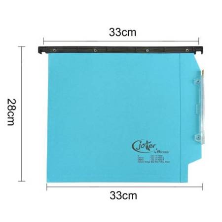 Cartella sospesa Joker - armadio - interasse 33 cm - fondo V - 33 x 28 cm - blu - Bertesi