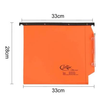 Cartella sospesa Joker - armadio - interasse 33 cm - fondo V - 33 x 28 cm - arancio - Bertesi