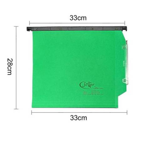 Cartella sospesa Joker - armadio - interasse 33 cm - fondo V - 33 x 28 cm - verde - Bertesi