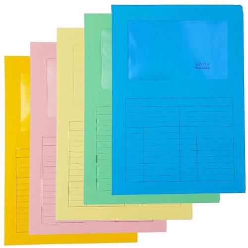 Cartelline a L con finestra Sintex -...