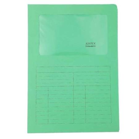 Cartelline a L con finestra Sintex - cartoncino 120 gr - 22x31 cm - mix 5 colori - Blasetti - conf. 20 pezzi