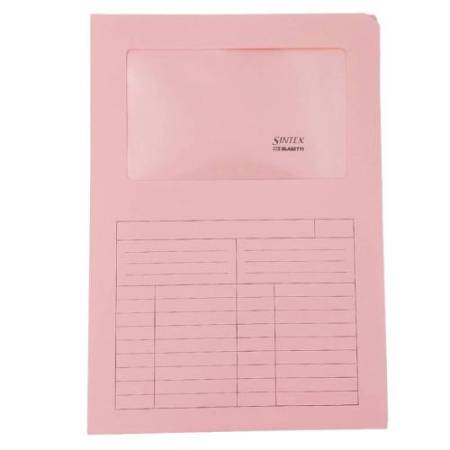 Cartelline a L con finestra Sintex - cartoncino 120 gr - 22x31 cm - mix 5 colori - Blasetti - conf. 20 pezzi