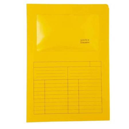 Cartelline a L con finestra Sintex - cartoncino 120 gr - 22x31 cm - mix 5 colori - Blasetti - conf. 20 pezzi