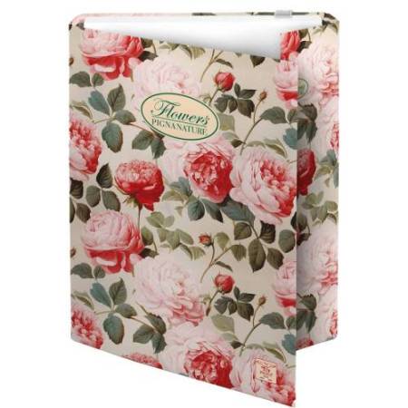 Cartella progetti Nature Flowers - 26x34cm - dorso 3cm - con elastico - Pigna