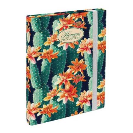 Cartella progetti Nature Flowers - 26x34cm - dorso 7cm - con elastico - Pigna