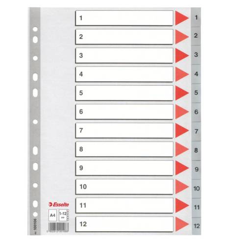 Separatore numerico 1/12 - PPL - A4 -...