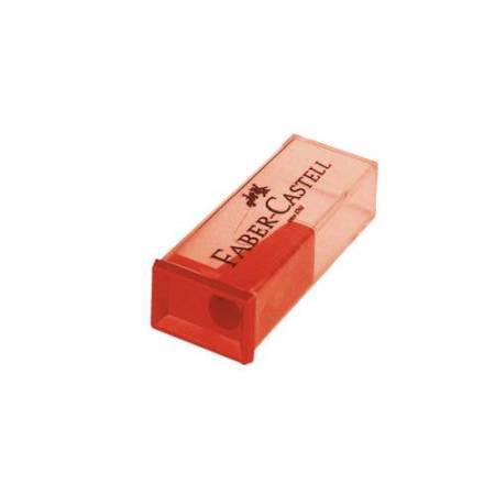 Temperamatite con contenitore - 1 foro - Faber-Castell - conf. 25 pezzi