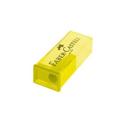 Temperamatite con contenitore - 1 foro - Faber-Castell - conf. 25 pezzi