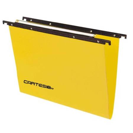 Cartella sospesa Cartesio PP - cassetto - PPL - interasse 33 cm - fondo V - 31,2 x 25 cm - colori assortiti - Bertesi