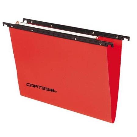 Cartella sospesa Cartesio PP - cassetto - PPL - interasse 33 cm - fondo V - 31,2 x 25 cm - colori assortiti - Bertesi