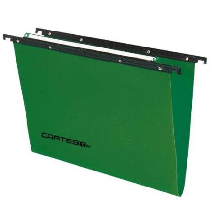 Cartella sospesa Cartesio PP - cassetto - PPL - interasse 33 cm - fondo V - 31,2 x 25 cm - colori assortiti - Bertesi