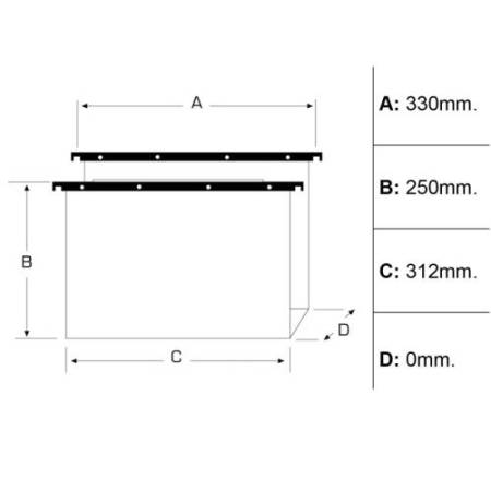 Cartella sospesa Cartesio PP - cassetto - PPL - interasse 33 cm - fondo V - 31,2 x 25 cm - colori assortiti - Bertesi