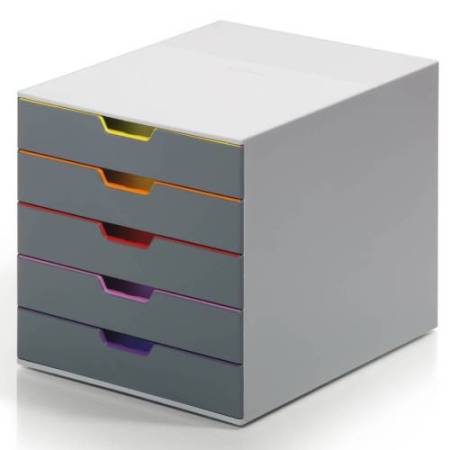 Cassettiera Varicolor - 28 x 35,6 x 29,2 cm - 5 cassetti - Durable