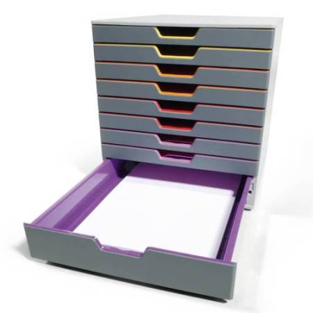 Cassettiera Varicolor - 28 x 35,6 x 29,2 cm - 10 cassetti - Durable