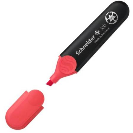 Evidenziatore Job - punta a scalpello - tratto da 1,0-5,0mm - colore rosso - Schneider