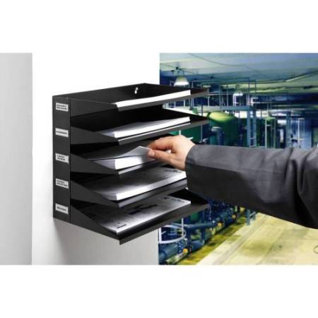 Portadocumenti Sorter Rack - 33 x 36 x 25 cm - 5 scomparti - nero - Durable