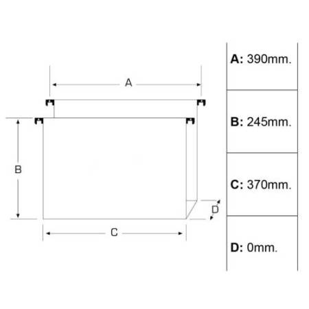 Cartella sospesa Avana - cassetto - interasse 39 cm - fondo V - 37 x 24,5 cm - avana - Bertesi