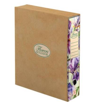 Registratore a leva Nature Flowers - protocollo - dorso 8cm - Pigna