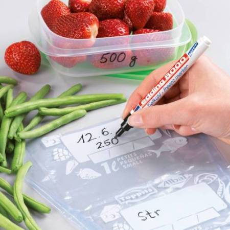 Marcatore permanente per freezer 8000 - punta tonda - 1 mm - nero - Edding