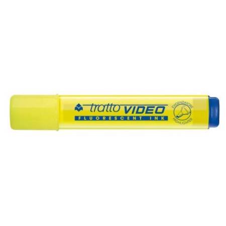 Evidenziatore Tratto Video  - punta a scalpello - tratto da 1,0mm-5,0mm - giallo - Tratto